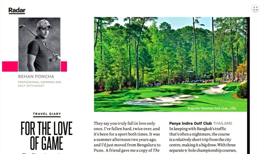 Rehan's Top 5 for Travel and Leisure Magazine